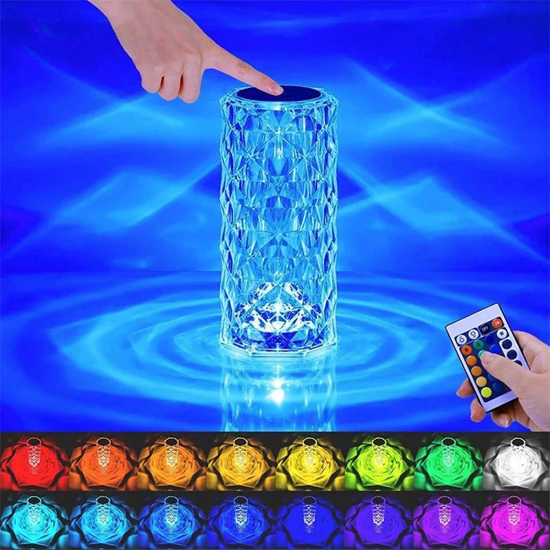 Crystal Daimomd Lamp with Remote 16 Colours