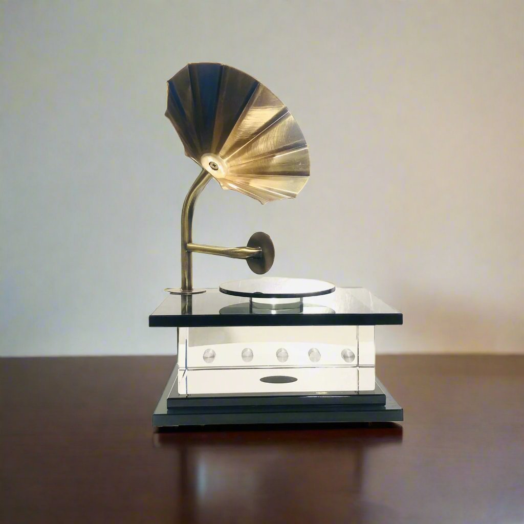 Crystal Gramophone Ornament