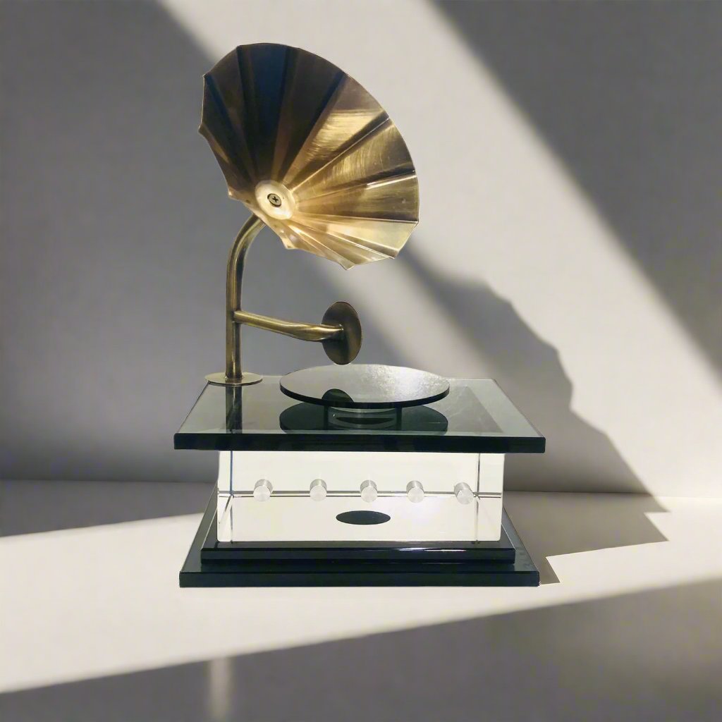 Crystal Gramophone Ornament