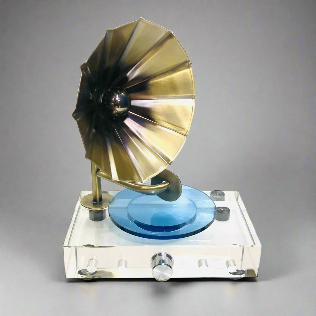 Crystal Gramophone Ornament